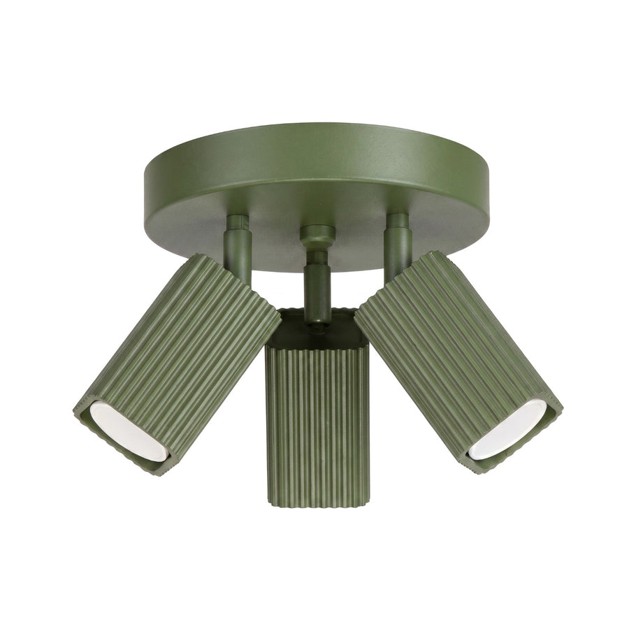 Plafonnier RAYO 3P Vert olive
