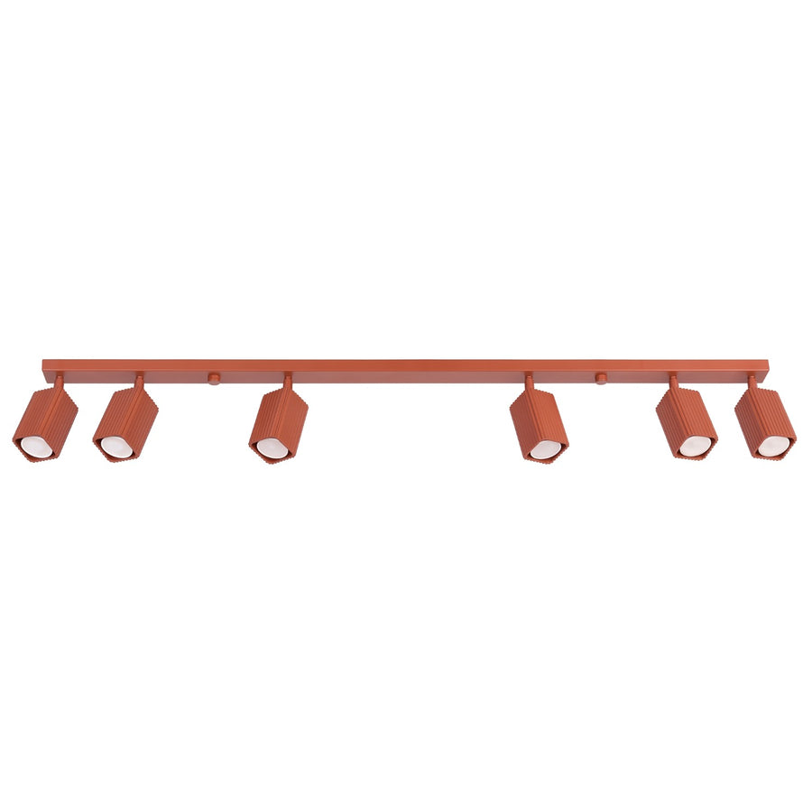 Plafonnier RAYO 6L Ocre rouge