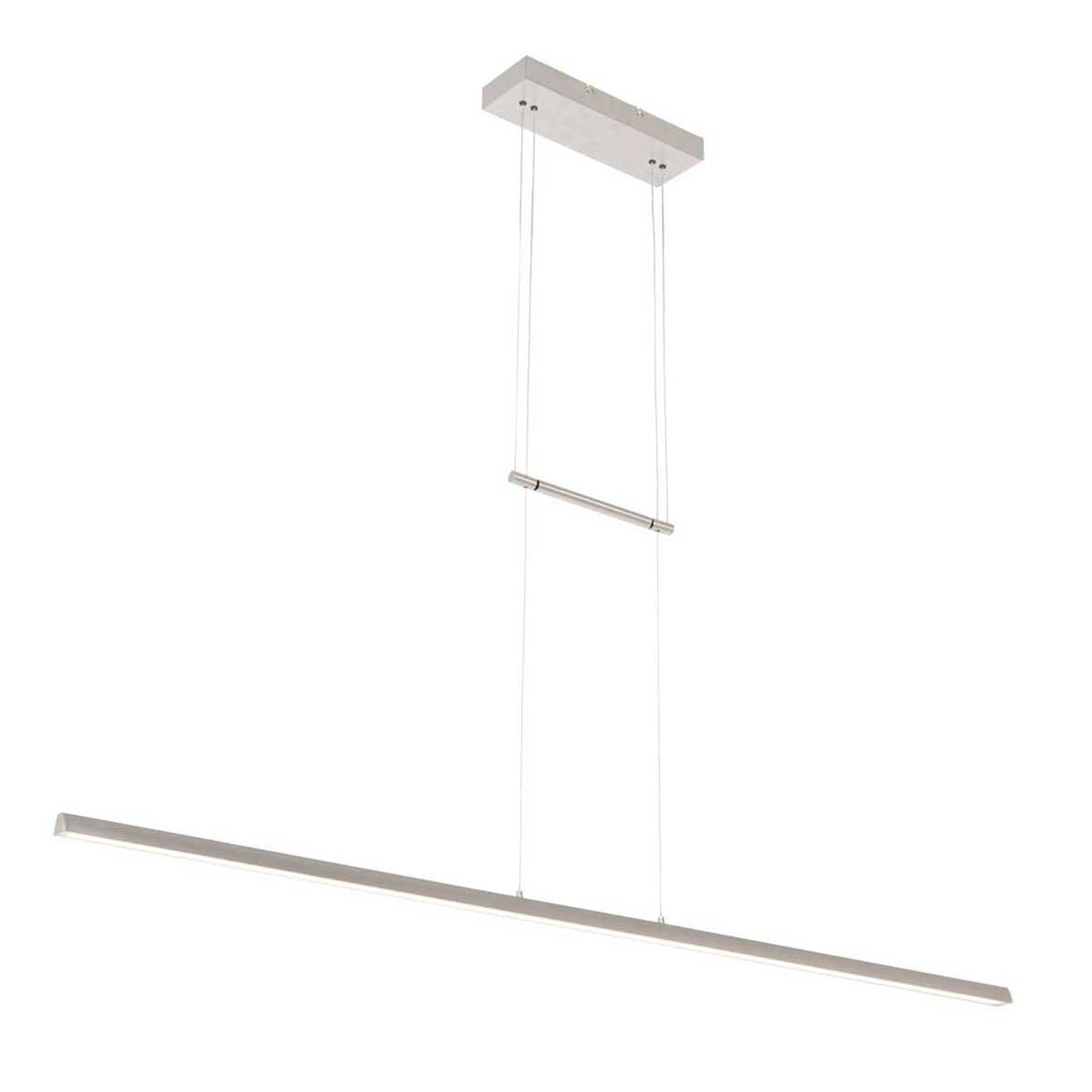Suspension barre led, acier brossé 150 cm à variateur tactile, salle à manger | Profilo