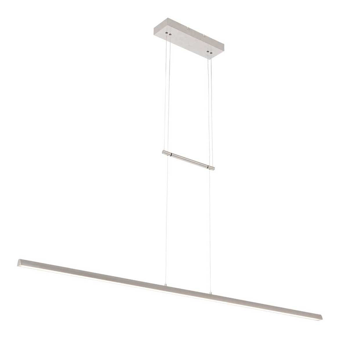 Suspension barre LED Profilo en acier brossé vue d'ensemble