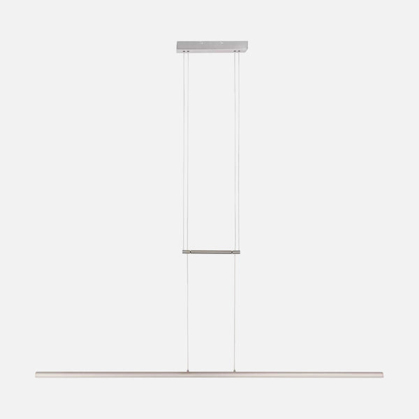 Suspension barre led, acier brossé 150 cm à variateur tactile, salle à manger | Profilo