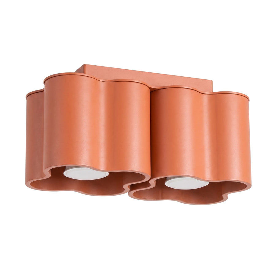 Plafonnier OVIO 2 GU10 Ocre rouge