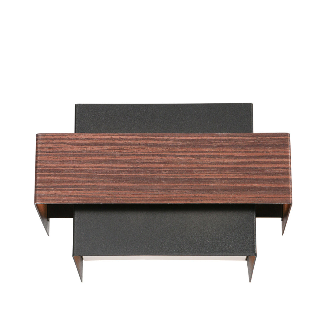 Wandleuchte aus Holz und Metall, schwarzer Würfel & Holz-Finish G9 | Muro