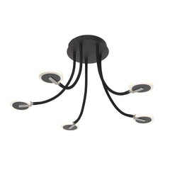 Deckenleuchte Turound 3375ZW – schwarze LED-Glasleuchte