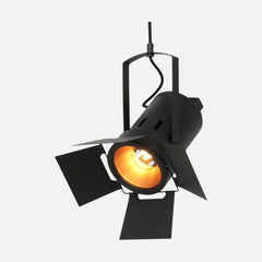 Verstellbare schwarze Kinoprojektor-Lampe, Industrie-Hängeleuchte | Cinéa