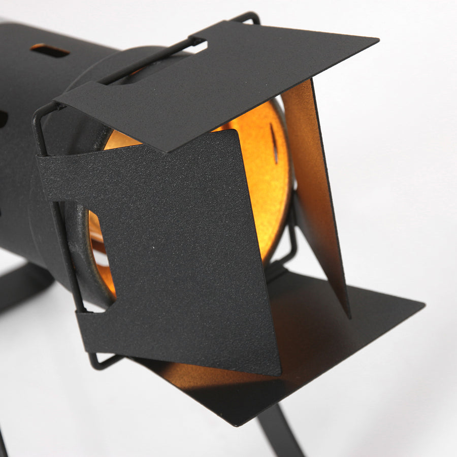 Tischlampe Carré 3380ZW – schwarze Industrielampe mit E27-Fassung