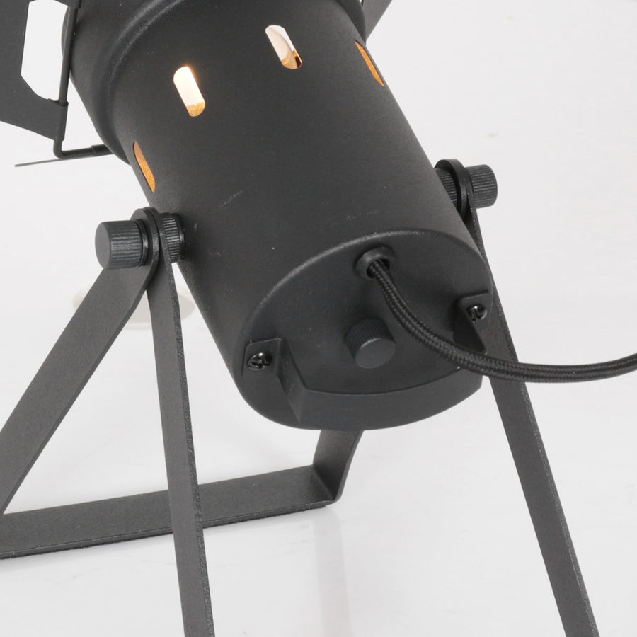 Tischlampe Carré 3380ZW – schwarze Industrielampe mit E27-Fassung