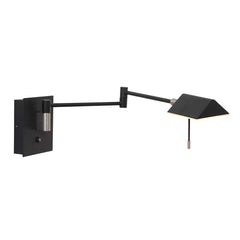 Wandleuchte Retina 3402ZW schwarz mit USB-Anschlüssen