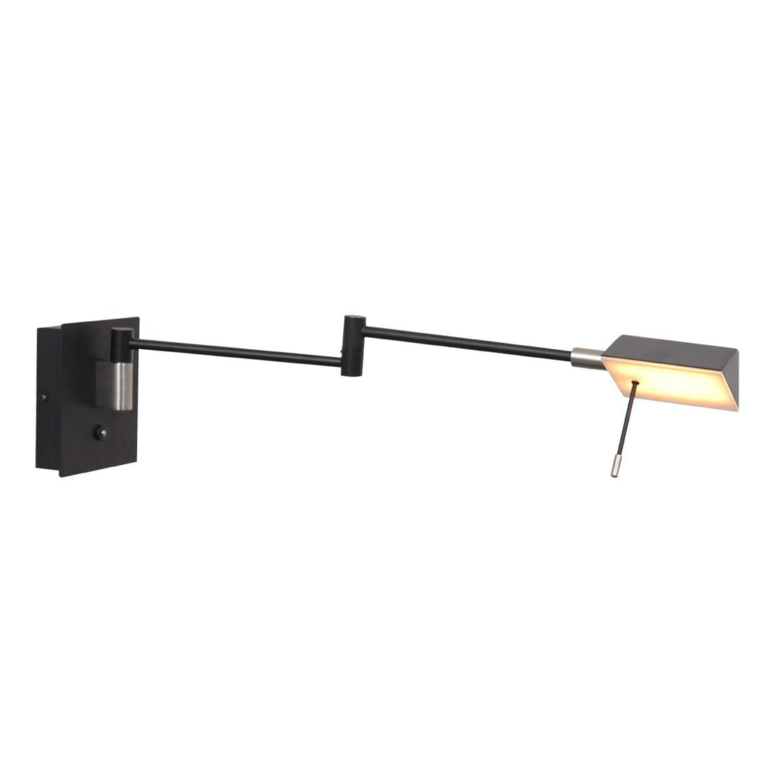 Wandleuchte Retina 3402ZW schwarz mit USB-Anschlüssen