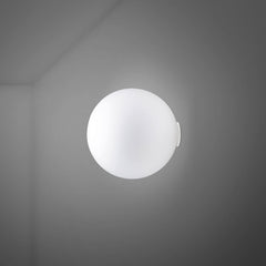 Applique murale Lumi Sfera en verre, blanc, Ø 20 cm, IP44
