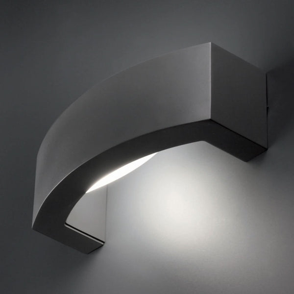 Applique d'extérieur Ancora en aluminium, gris foncé et blanc, hauteur 8,5 cm, IP44