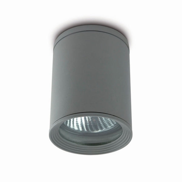Plafonnier d'extérieur Tasa en aluminium, gris foncé, Ø 11 cm, IP44