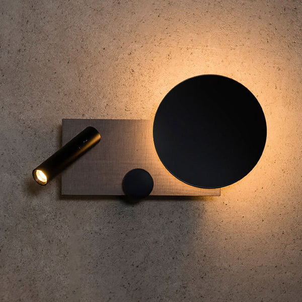 Applique murale LED Klee en aluminium, gris et blanc, hauteur 27 cm