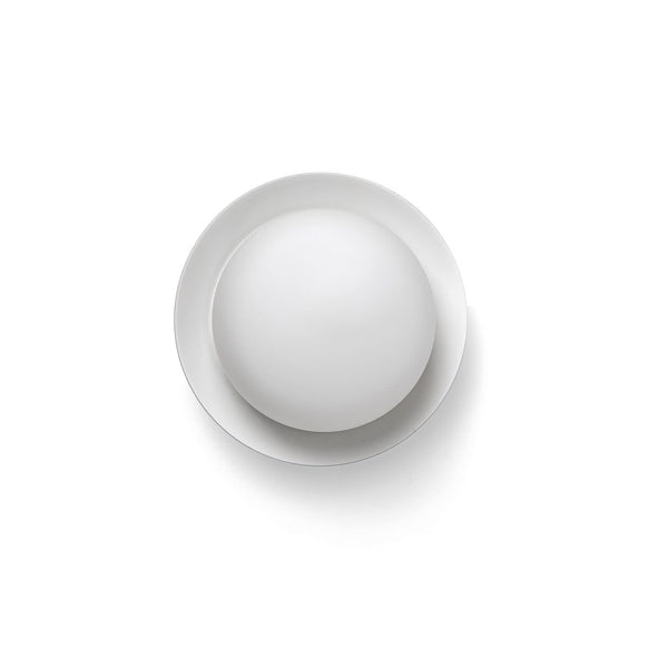 Applique murale LED May IP44 en verre, blanc, Ø 12 cm, IP44