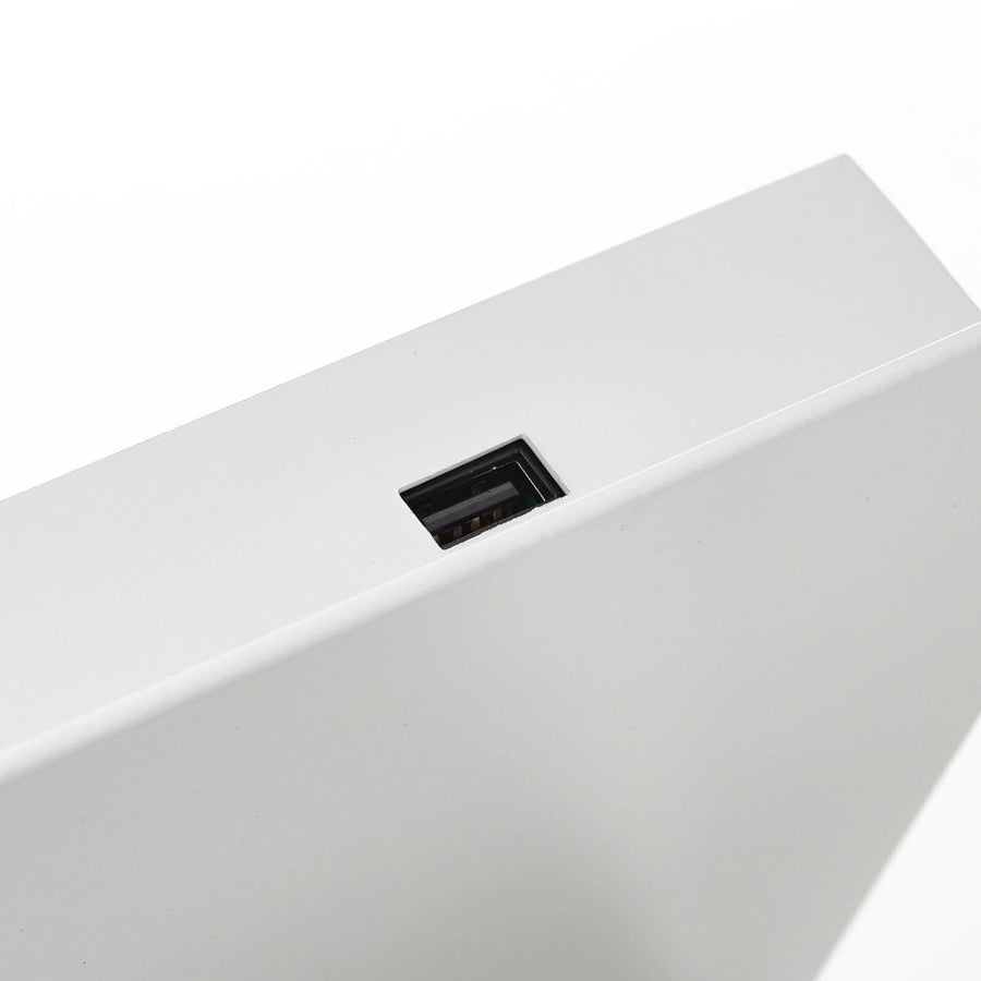 Applique murale LED Suau en métal, blanc, hauteur 15,5 cm