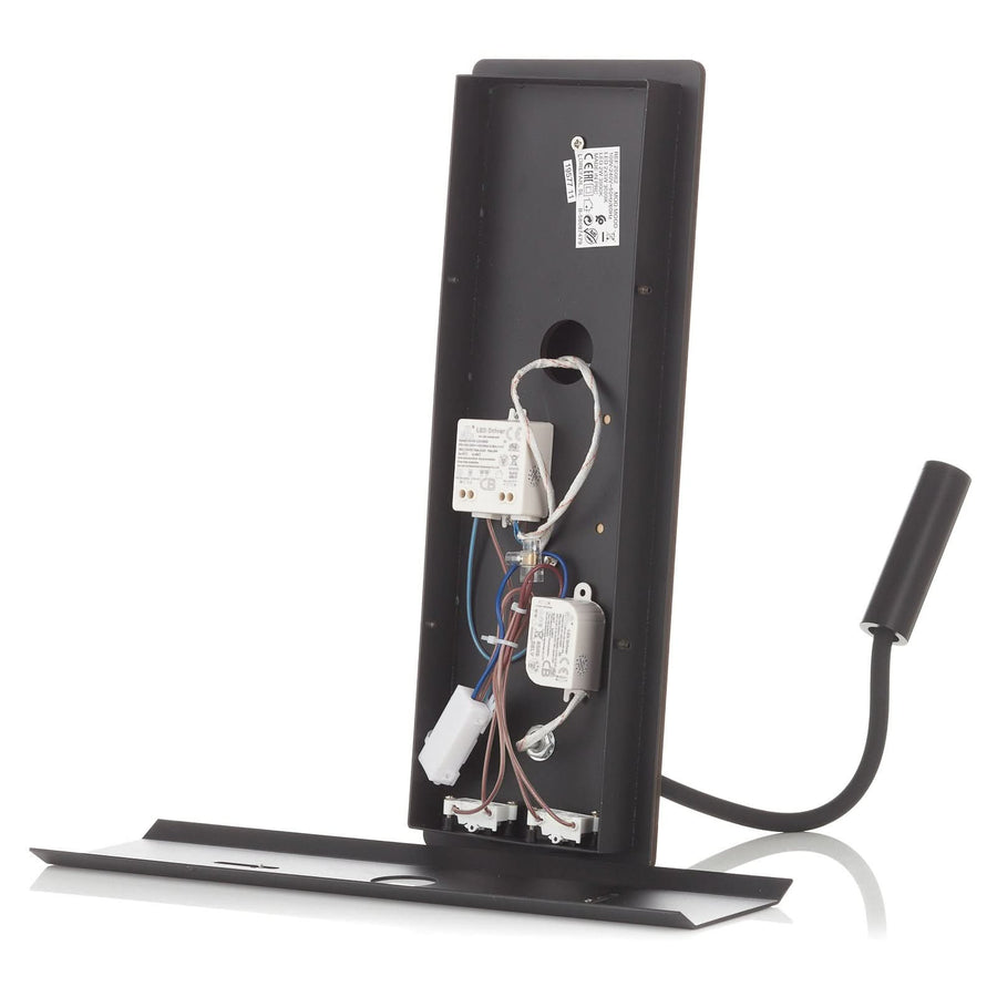 Applique murale LED Mood en bois, noir, hauteur 13 cm, 3000 K, 7,5 W