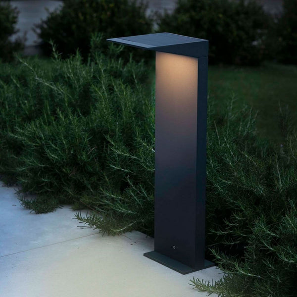 Lampe solaire d'extérieur LED Soleil en aluminium, anthracite, hauteur 51 cm, IP54