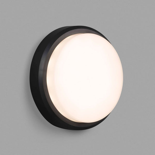 Applique d'extérieur LED Tom XL, gris foncé et blanc, Ø 22 cm, IP65