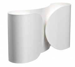 Applique murale Foglio en acier, blanc, 2 lumières, hauteur 21 cm