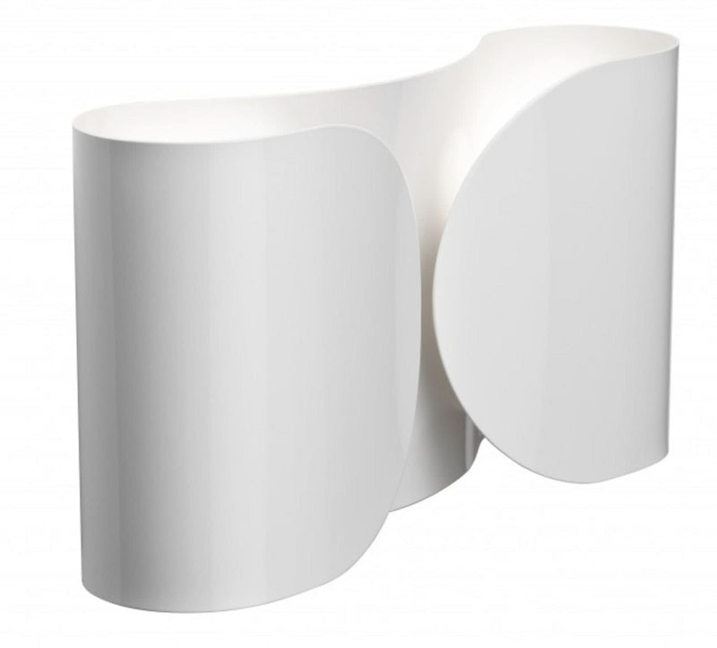 Applique murale Foglio en acier, blanc, 2 lumières, hauteur 21 cm
