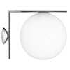 Applique murale IC C/W2 en verre, chromé, hauteur 31,6 cm