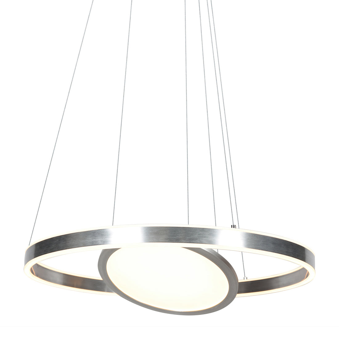 Pendelleuchte Ringlux 3514ST Stahl 60 cm mit Innenplatte