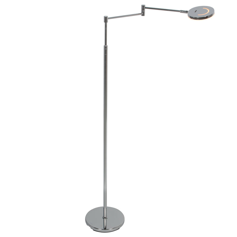 Silberne Wohnzimmer-Stehlampe | Naos