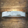 Applique murale C603 en verre, blanc, hauteur 7 cm
