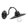 Applique murale Edoardo en céramique, noir brillant, hauteur 16 cm