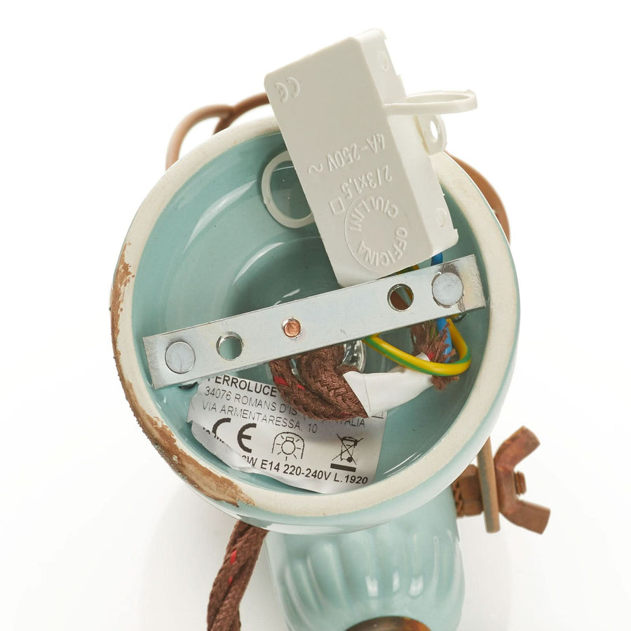 Applique murale C1675/1 en céramique, turquoise, Ø 9 cm