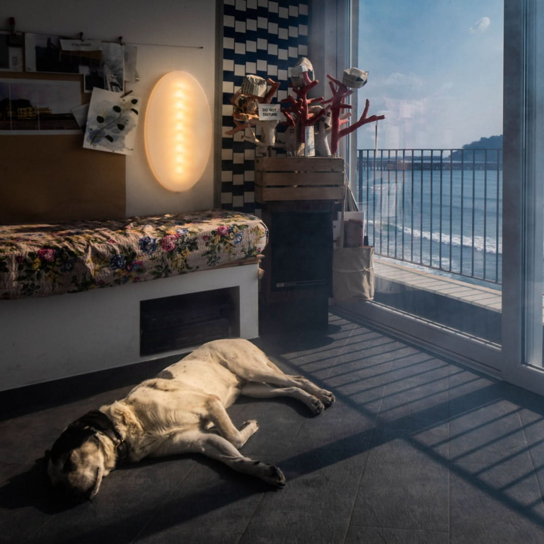 Applique murale LED Superficie en aluminium, blanc