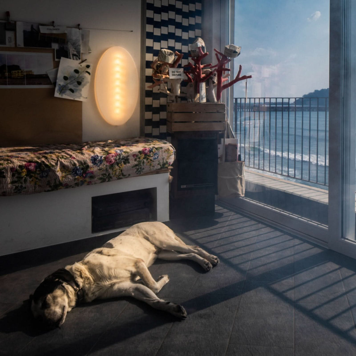 Applique murale LED Superficie en aluminium, blanc