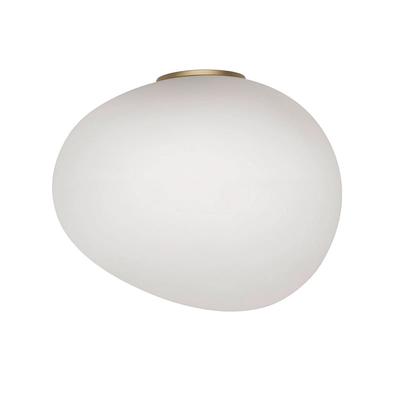 Applique murale Gregg en verre, doré et blanc, hauteur 39 cm, 30 W, largeur 47 cm