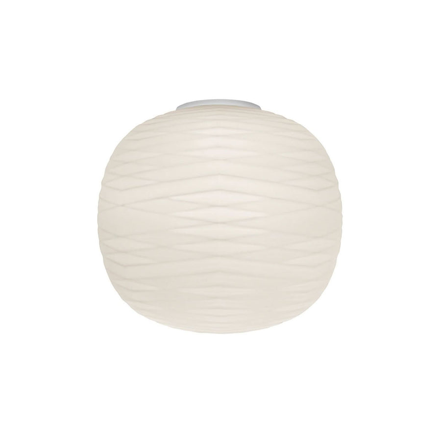Applique murale Gem en verre, blanc, hauteur 39 cm