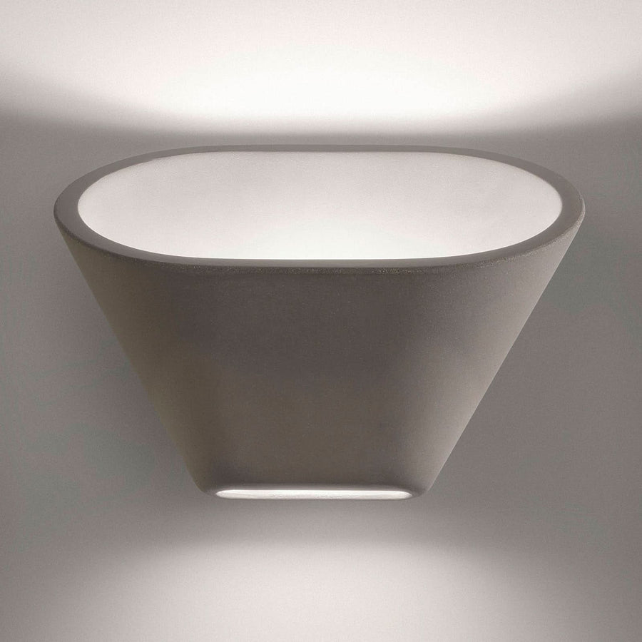 Applique murale Aplomb R7s en béton, gris, hauteur 24 cm