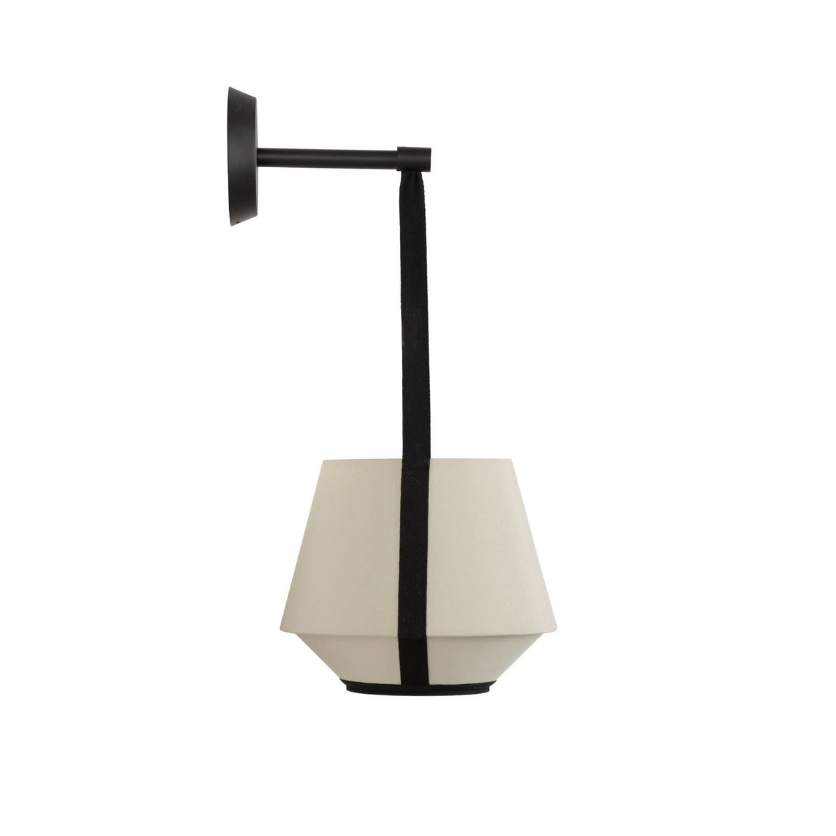 Applique murale Carrie XS en coton, vert foncé, hauteur 47 cm