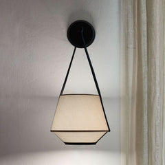 Applique murale Carrie XS en coton, sable, hauteur 47 cm