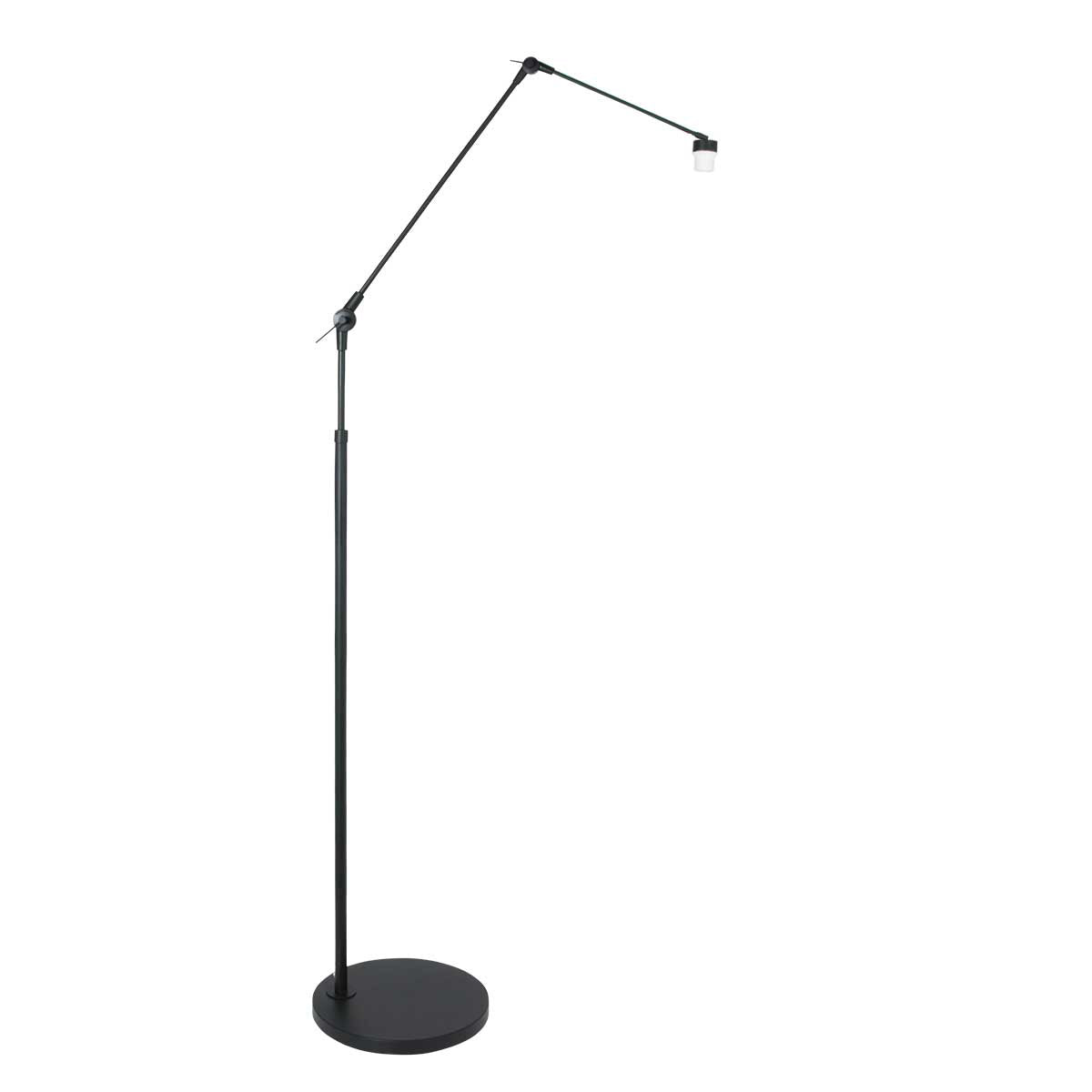 Lampadaire présenté sans abat-jour, montrant la douille et le bras articulé