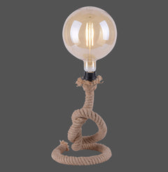 Lampe à poser Rope noire, corde