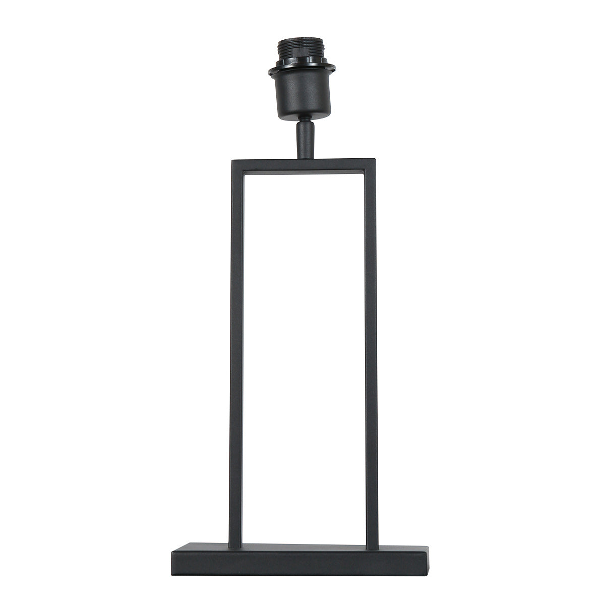 Face avant de la lampe sans ampoule, culot E27 et cadre en métal.