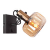 Wandleuchte Glaslic 3864BR Bronze mit bernsteinfarbenem Glas