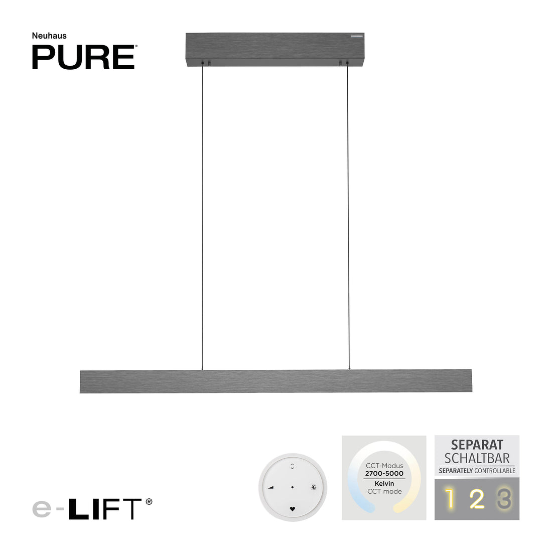 Suspension luminaire | E-Motion Grise