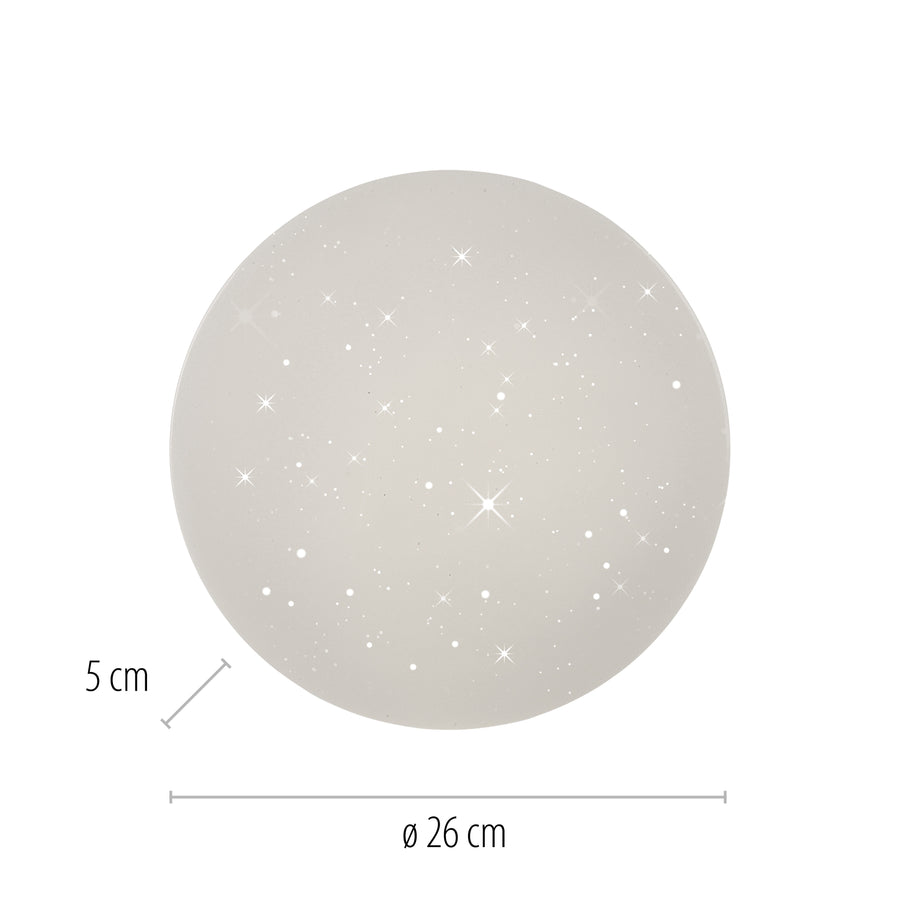 Plafonnier Uranus blanc, L 26 cm (14285-16)