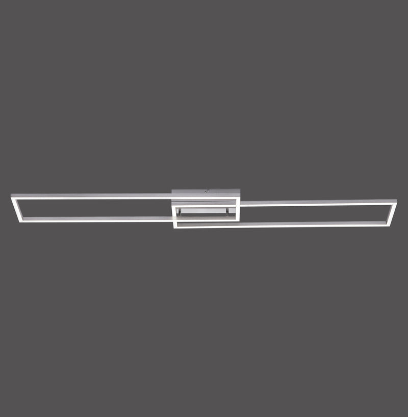 Plafonnier Iven acier, L 110 cm