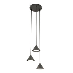 Elit 3-flammige Pendelleuchte schwarz, Premium