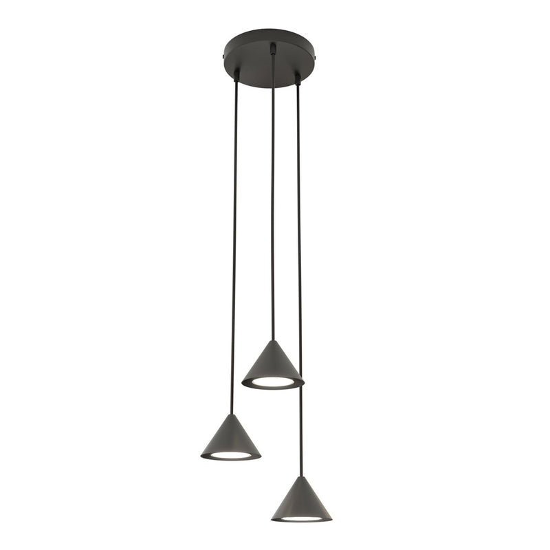 Elit 3-flammige Pendelleuchte schwarz, Premium