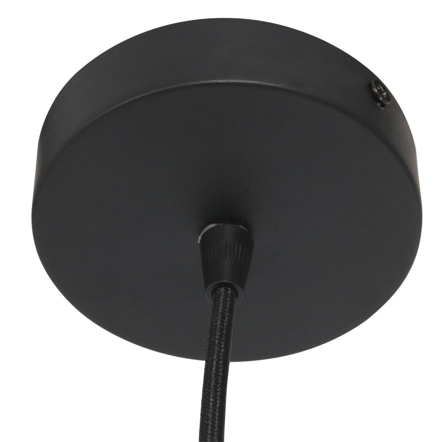 Suspension lin noir intérieur doré Ø 50 cm, E27 | Sparkled Lin