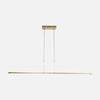 Design-Hängeleuchte in Gold, länglich 155 cm, dimm-to-warm LED einstellbar, Esstisch | Ovéline