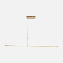 Design-Hängeleuchte in Gold, länglich 155 cm, dimm-to-warm LED einstellbar, Esstisch | Ovéline