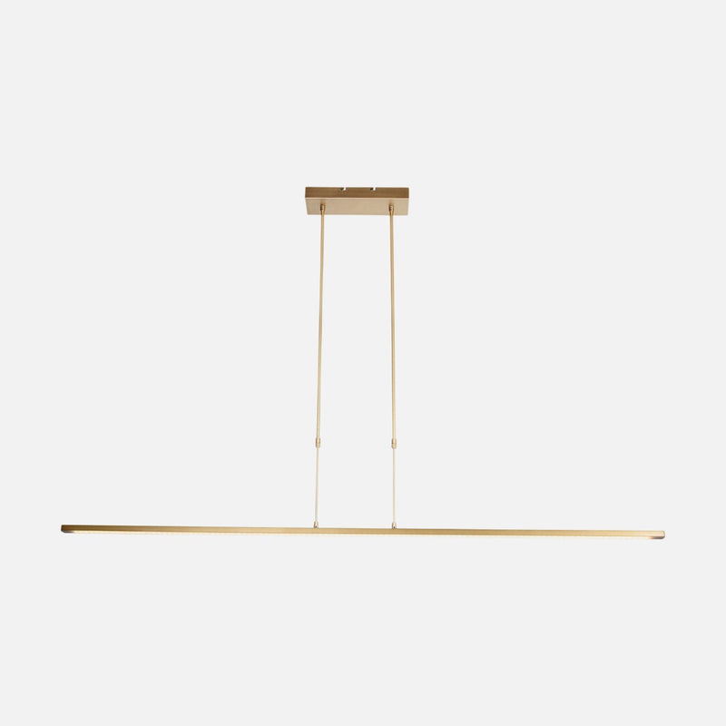 Design-Hängeleuchte in Gold, länglich 155 cm, dimm-to-warm LED einstellbar, Esstisch | Ovéline